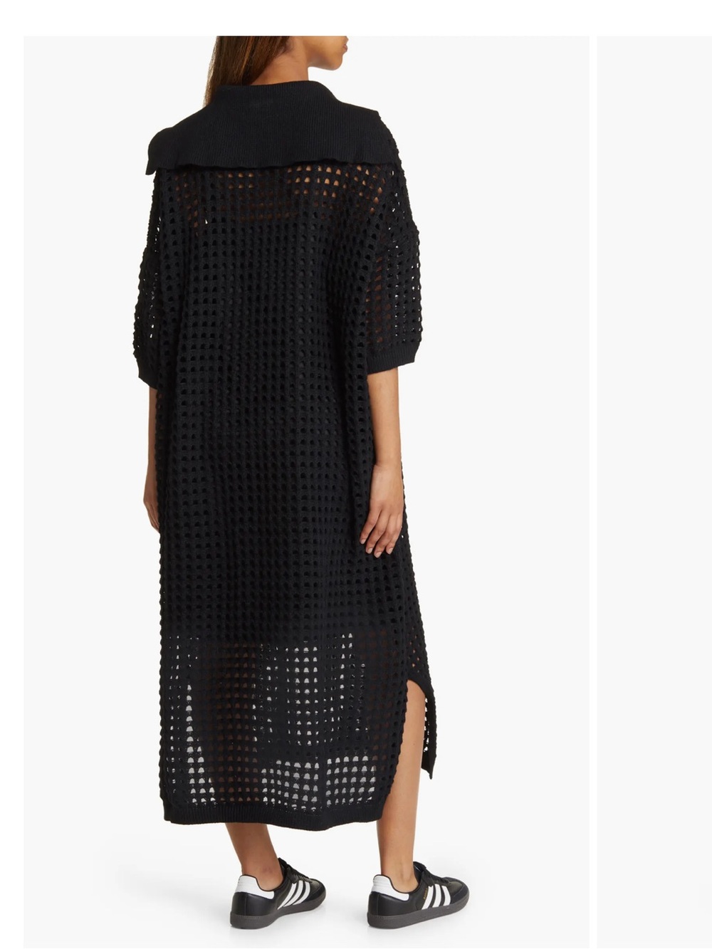 DRESSED IN LaLa Be Bold Oversized Black Knit Dress - Picture 9 of 13